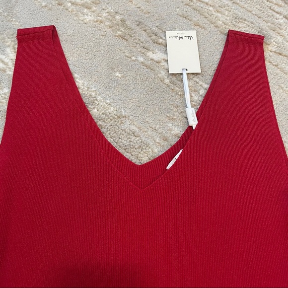 NWT! Vila Milano Red Tank Top, Size Medium - Picture 4 of 11